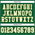 Maillot de football authentique personnalisé en maille vert Kelly blanc-or