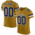 Maillot de football authentique personnalisé en maille bleu marine et blanc